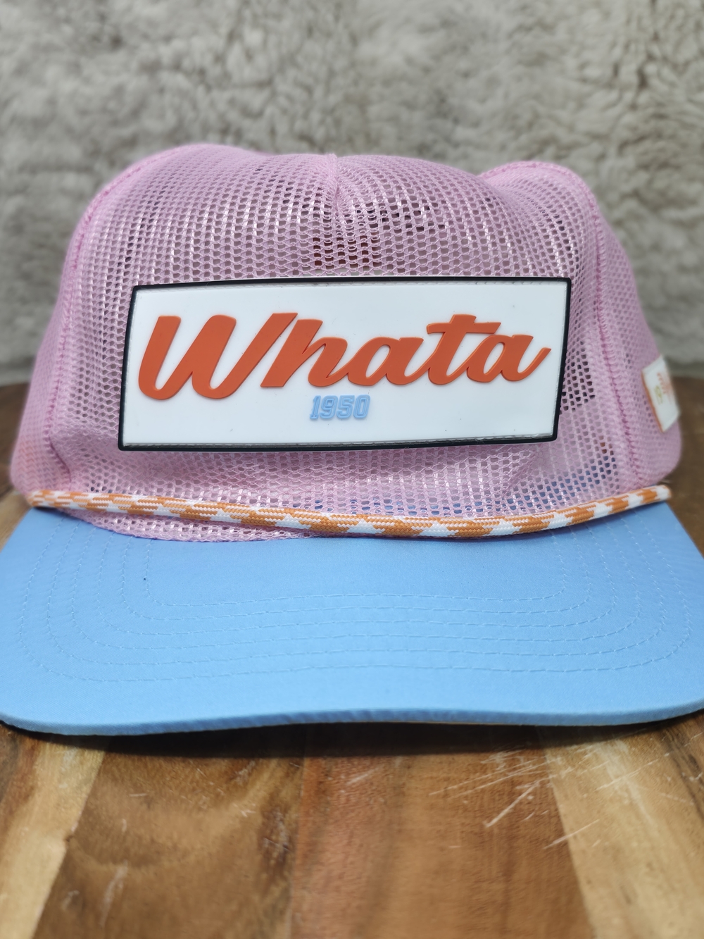 "1950" Pink and Blue Mesh Whataburger Trucker Hat